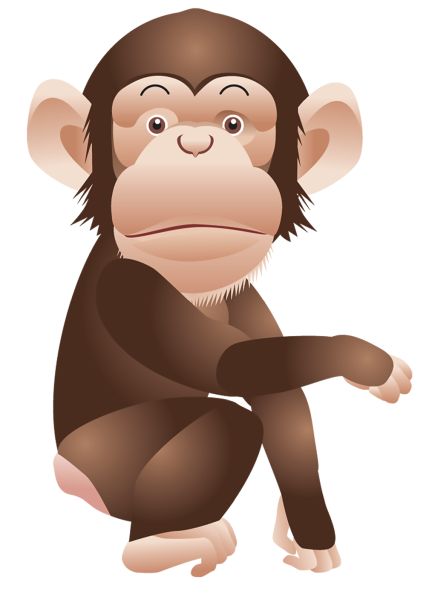 猴子 PNG透明背景免抠图元素 素材中国编号:18740