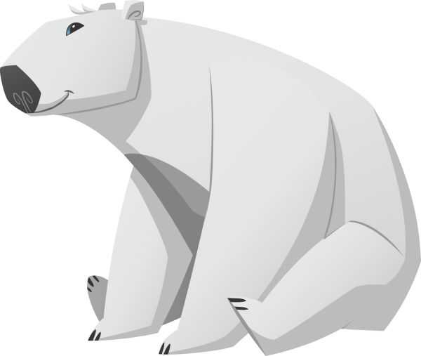 北极白熊 PNG透明背景免抠图元素 16图库网编号:23504