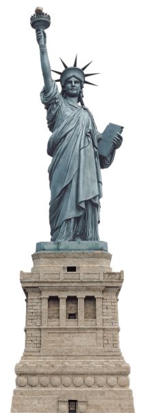 自由女神像 PNG透明背景免抠图元素 素材中国编号:41762