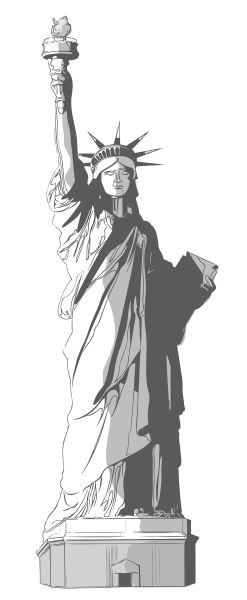 自由女神像 PNG透明背景免抠图元素 16图库网编号:41788