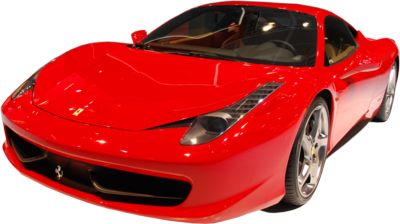 红色法拉利汽车PNG透明背景免抠图元素 16图库网编号:10631