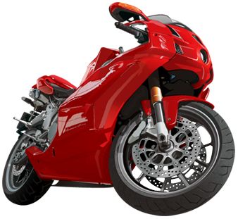 红色摩托车PNG图片,摩托车PNG透明背景免抠图元素 16图库网编号:3167