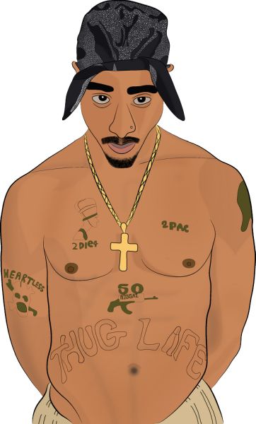2Pac, Tupac Shakur PNG透明背景免抠图元素 16图库网编号:32138