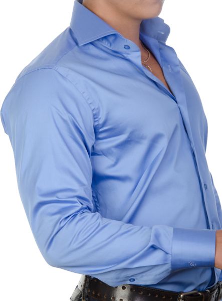 蓝色礼服衬衫PNG透明背景免抠图元素 16图库网编号:8096