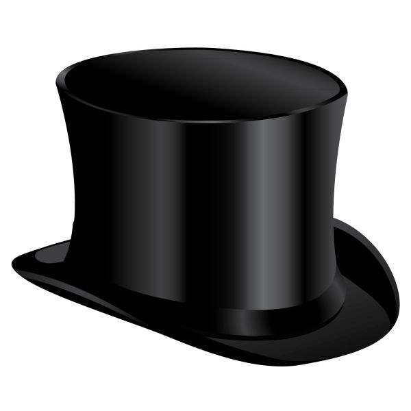 黑色圆柱帽PNG透明背景免抠图元素 16图库网编号:5713