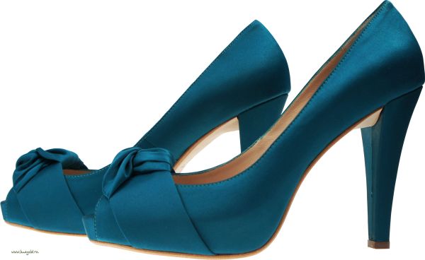 蓝色女鞋PNG透明背景免抠图元素 16图库网编号:7472