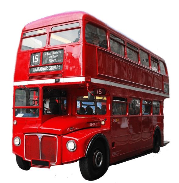 英国伦敦巴士 PNG透明背景免抠图元素 素材中国编号:89848