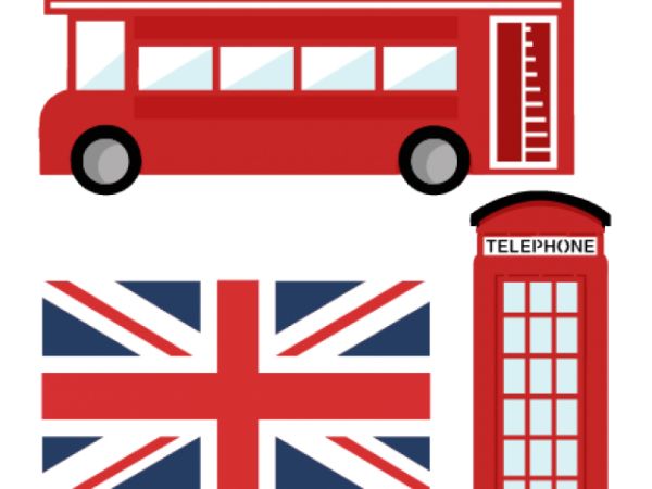 英国伦敦巴士 旗帜 电话亭 PNG免抠