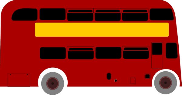 英国伦敦巴士 PNG透明背景免抠图元