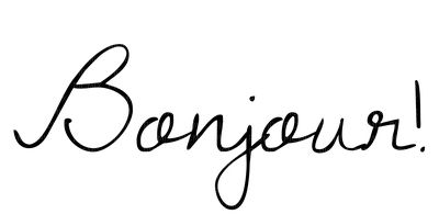 法国bonjour PNG透明背景免抠图元素 16图库网编号:89635