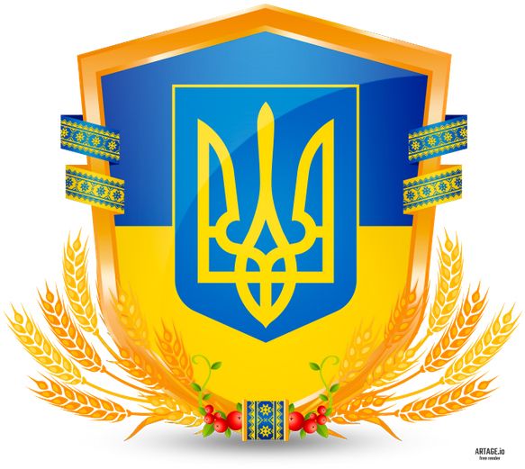 乌克兰三叉戟PNG透明背景免抠图元素 16图库网编号:105086