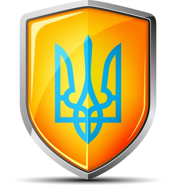 乌克兰三叉戟盾牌 PNG透明背景免抠图元素 素材中国编号:105105