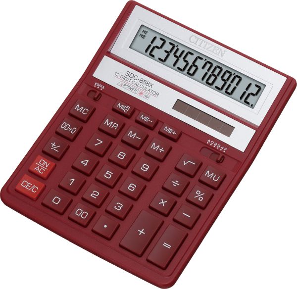红色计算器PNG免抠图透明素材 16设计网编号:7950