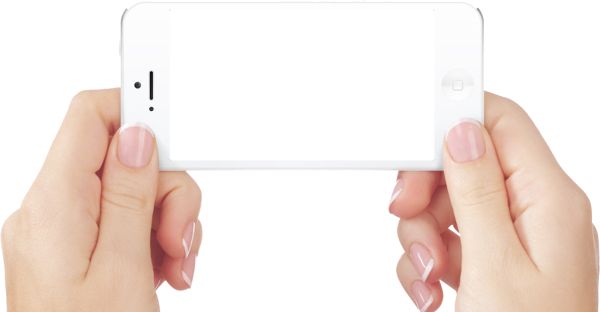 iphone在手透明PNG透明背景免抠图