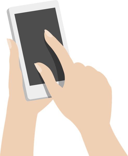 手机在手PNG透明背景免抠图元素 素材中国编号:49233