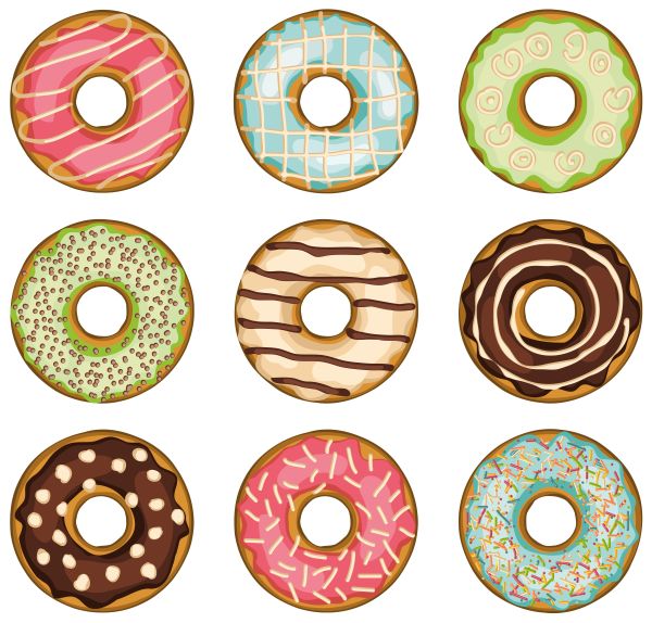 甜甜圈 PNG透明元素免抠图素材 16素材网编号:97488