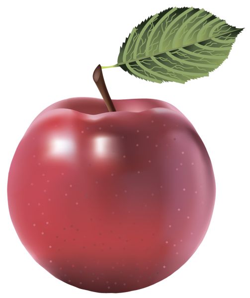 美味红苹果 PNG透明背景免抠图元素 16图库网编号:12431
