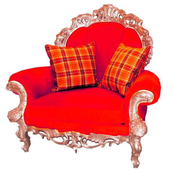 红色扶手椅PNG透明元素免抠图素材 16素材网编号:7010