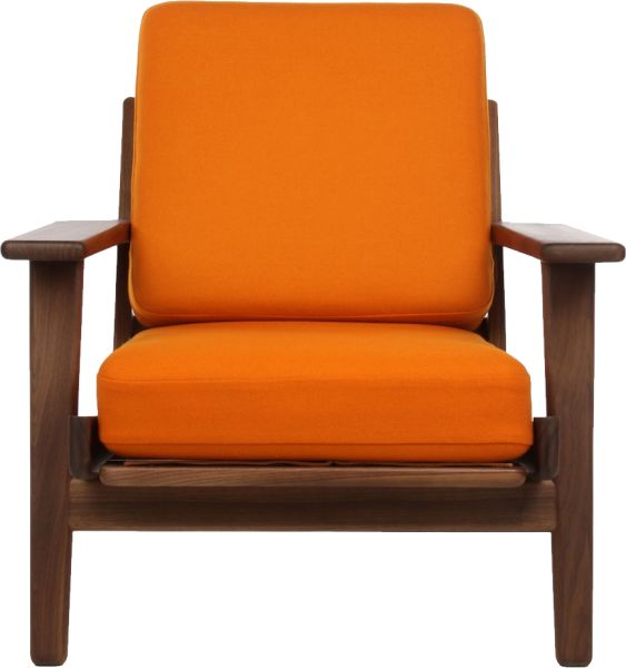 橙色扶手椅PNG免抠图透明素材 16设计网编号:7035