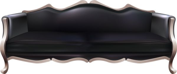 黑色沙发PNG透明背景免抠图元素 16