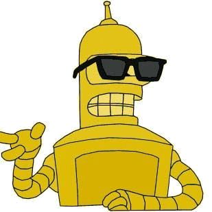 Futurama Gold Bender PNG免抠图透明素材 16设计网编号:31229