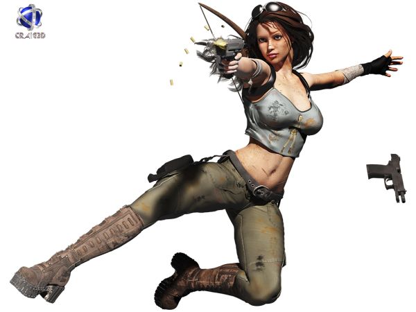 Lara Croft PNG免抠图透明素材 素材中国编号:32510