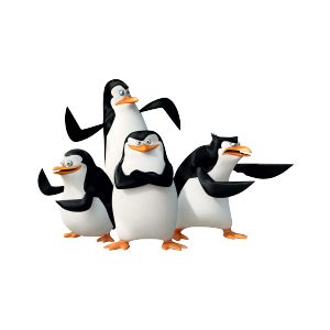 马达加斯加企鹅 PNG透明背景免抠图元素 素材中国编号:31131