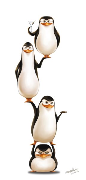 马达加斯加企鹅 PNG透明背景免抠图元素 素材中国编号:31148
