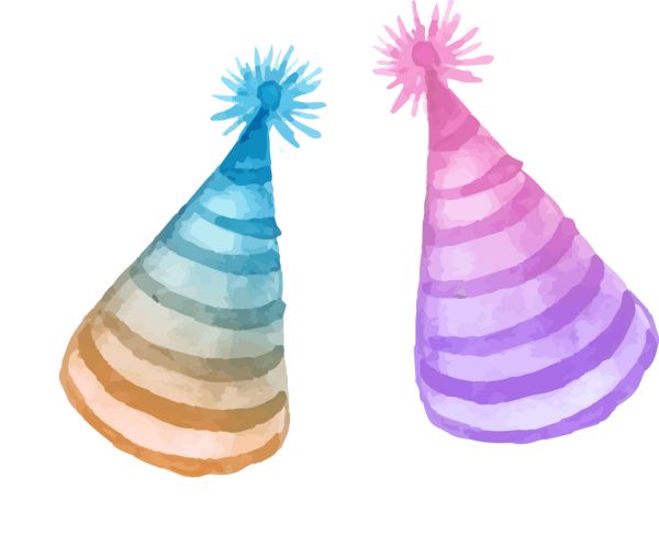 派对生日帽 PNG透明背景免抠图元素 16图库网编号:86440