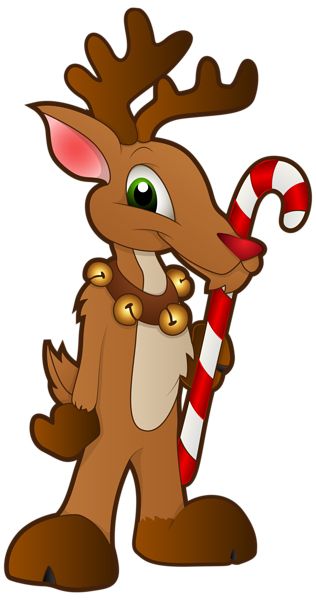 圣诞老人的驯鹿 PNG透明背景免抠图元素 16图库网编号:94903