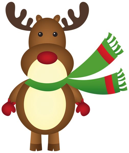 圣诞老人的驯鹿 PNG透明背景免抠图元素 16图库网编号:94908