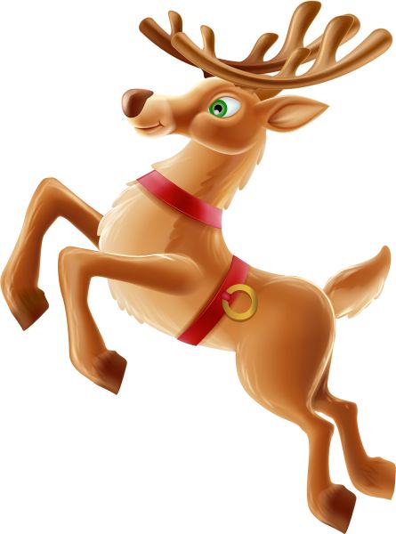 圣诞老人的驯鹿 PNG免抠图透明素材 普贤居素材编号:94917