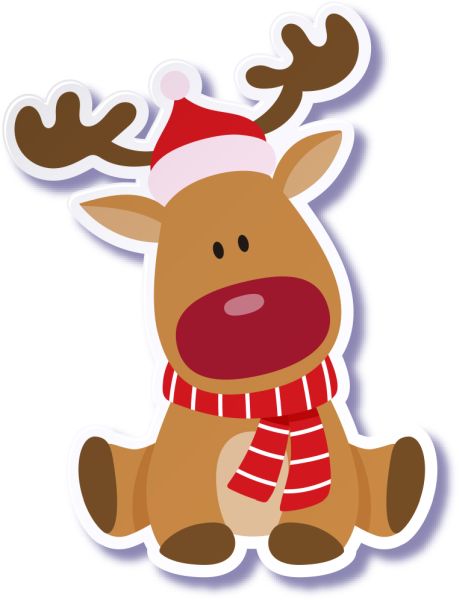 圣诞老人的驯鹿 PNG透明背景免抠图元素 16图库网编号:94918