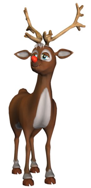 圣诞老人的驯鹿 PNG免抠图透明素材 16设计网编号:94919