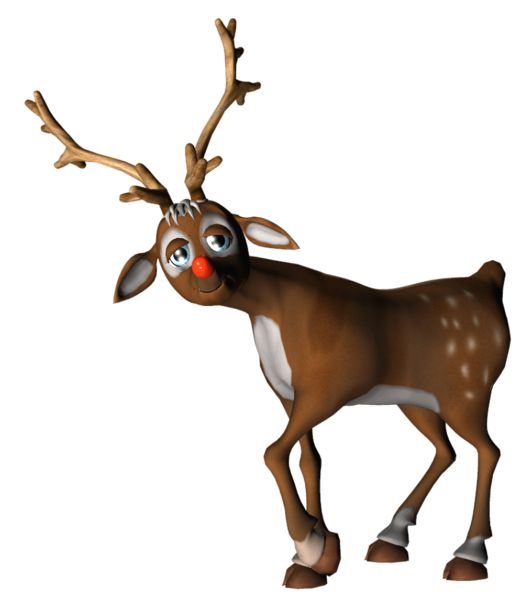 圣诞老人的驯鹿 PNG透明背景免抠图元素 素材中国编号:94920