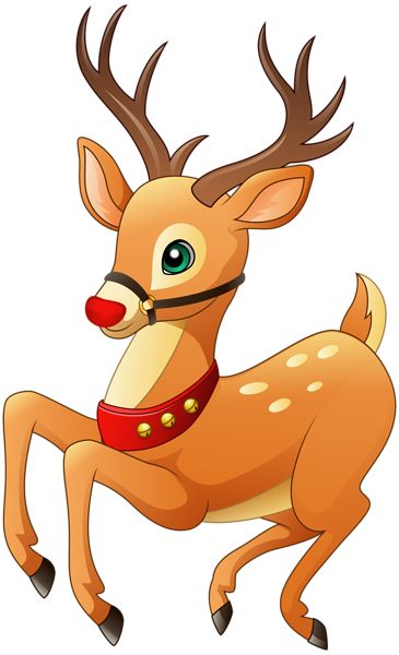 圣诞老人的驯鹿 PNG透明背景免抠图元素 16图库网编号:94921