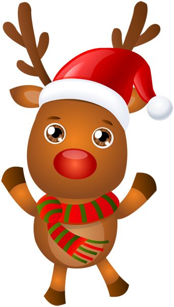 圣诞老人的驯鹿 PNG透明背景免抠图元素 16图库网编号:94926
