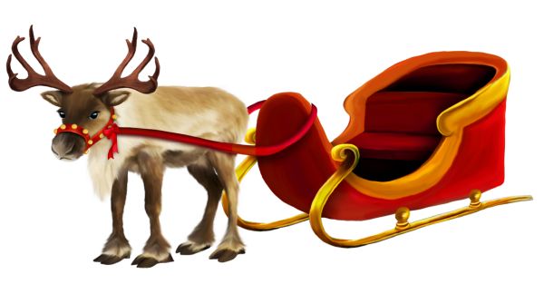 圣诞老人的驯鹿 PNG免抠图透明素材 16设计网编号:94932