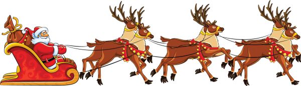 圣诞老人的驯鹿 PNG透明背景免抠图元素 16图库网编号:94946