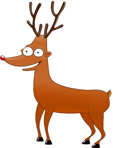 圣诞老人的驯鹿 PNG透明背景免抠图