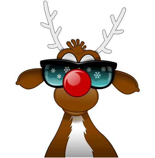 圣诞老人的驯鹿 PNG透明背景免抠图元素 16图库网编号:94964