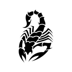 蝎子纹身剪影PNG透明背景免抠图元素 素材中国编号:12118