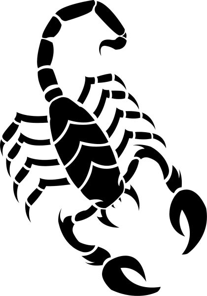 蝎子纹身剪影PNG免抠图透明素材 素材中国编号:12135
