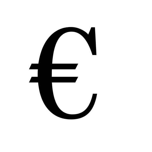 欧元符号 PNG透明背景免抠图元素 1