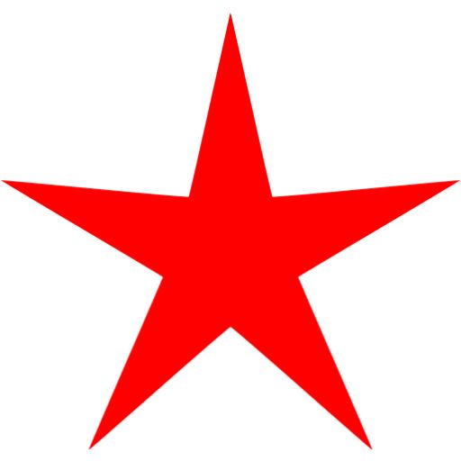 红星PNG透明背景免抠图元素 素材中国编号:26323