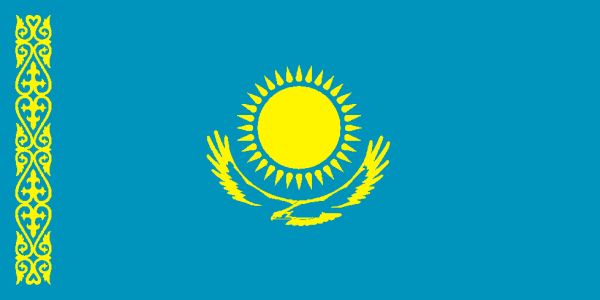哈萨克斯坦国旗 PNG透明背景免抠图元素 16图库网编号:14586