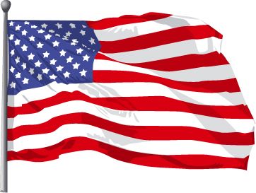 美国国旗 PNG透明背景免抠图元素 素材中国编号:14594