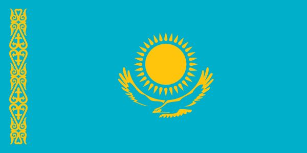哈萨克斯坦国旗 PNG透明背景免抠图元素 素材中国编号:14687
