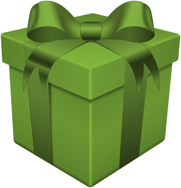 绿色礼盒 PNG透明背景免抠图元素 素材中国编号:100168