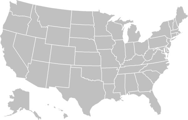 美国地图PNG透明背景免抠图元素 素材中国编号:46477